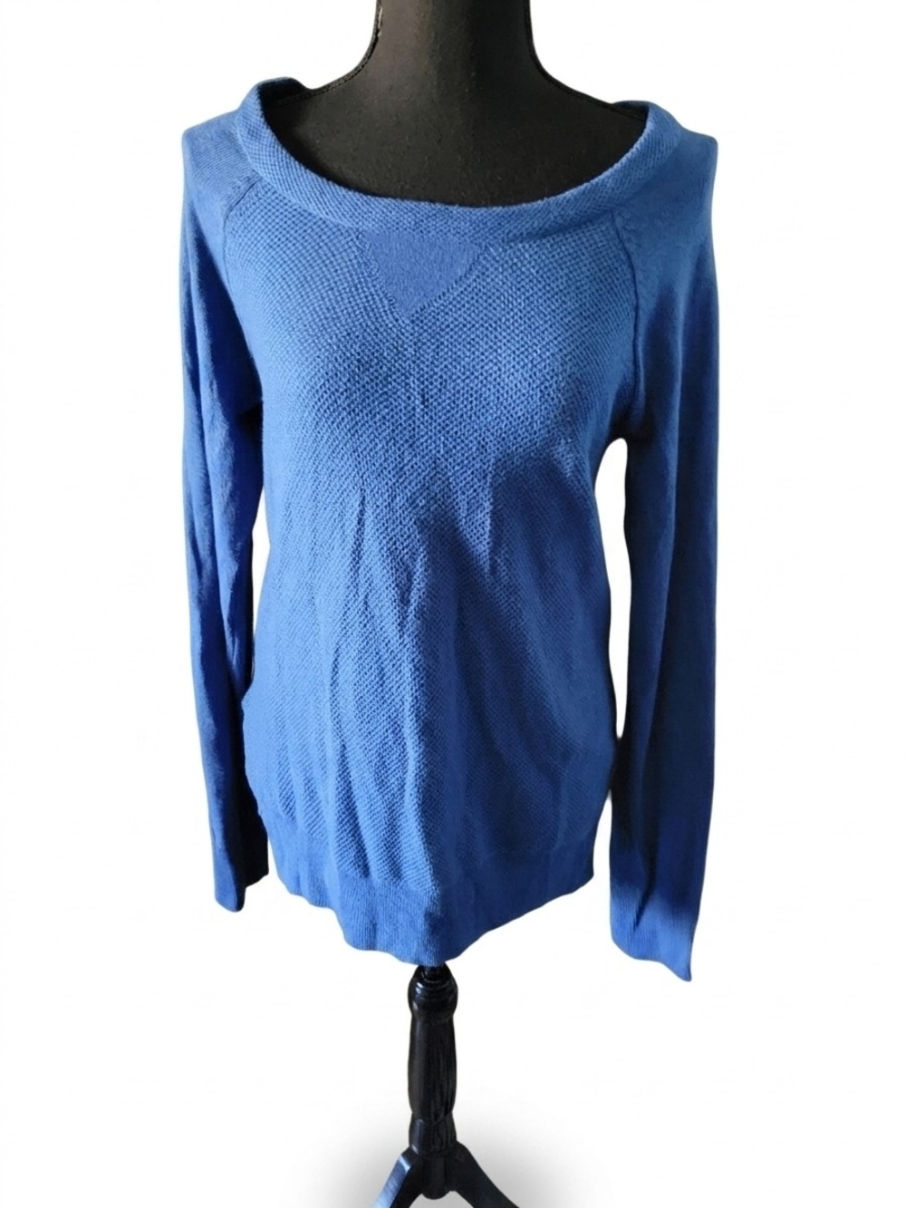 The Limited Royal Blue Off-the-Shoulder Knit Sweater